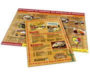 Cardápios Personalizados 4 Páginas Com Dobra Couchê Brilho 300g (330x480mm)