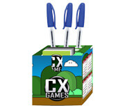 Calendário De Mesa Porta Cartões Cubo Couchê 300g Verniz UV Total Frente