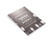Caderneta Capa Brochura e Cola Abertura Vertical Capa Couchê 250g e Miolo Ap 75g Lam Fosca e Hotstamping Frente (105x150mm)