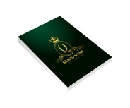 Caderneta Capa Brochura e Cola Abertura Vertical Capa Couchê 250g e Miolo Ap 75g Lam Fosca e Hotstamping Frente (150x210mm)