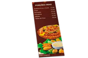 Cardápios Descartáveis Couchê Brilho 250g (105x300mm)