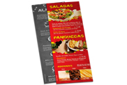 Cardápios Descartáveis Couche Brilho 300g (105x300mm)