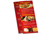 Cardápios Descartáveis Couche Brilho 300g (105x300mm)