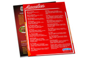 Cardápios Descartáveis Couchê Brilho 250g (300x420mm)
