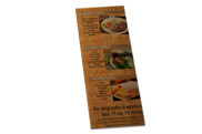 Cardápios Descartáveis Papel Kraft 250g (105x300mm)