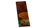 Cardápios Descartáveis Papel Kraft 250g (105x300mm)
