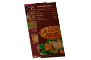 Cardápios Descartáveis Papel Kraft 250g (105x300mm)