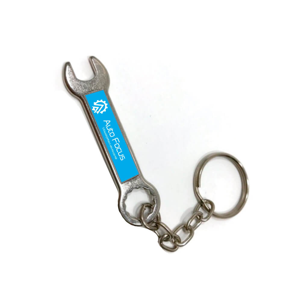 Chaveiro Metal Resinado Abridor Chave de Boca
