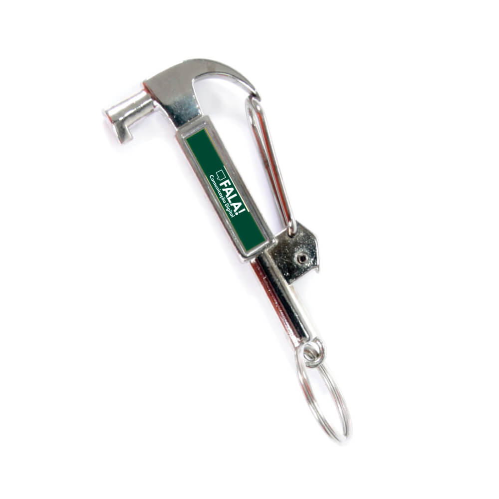 Chaveiro Metal Resinado Martelinho