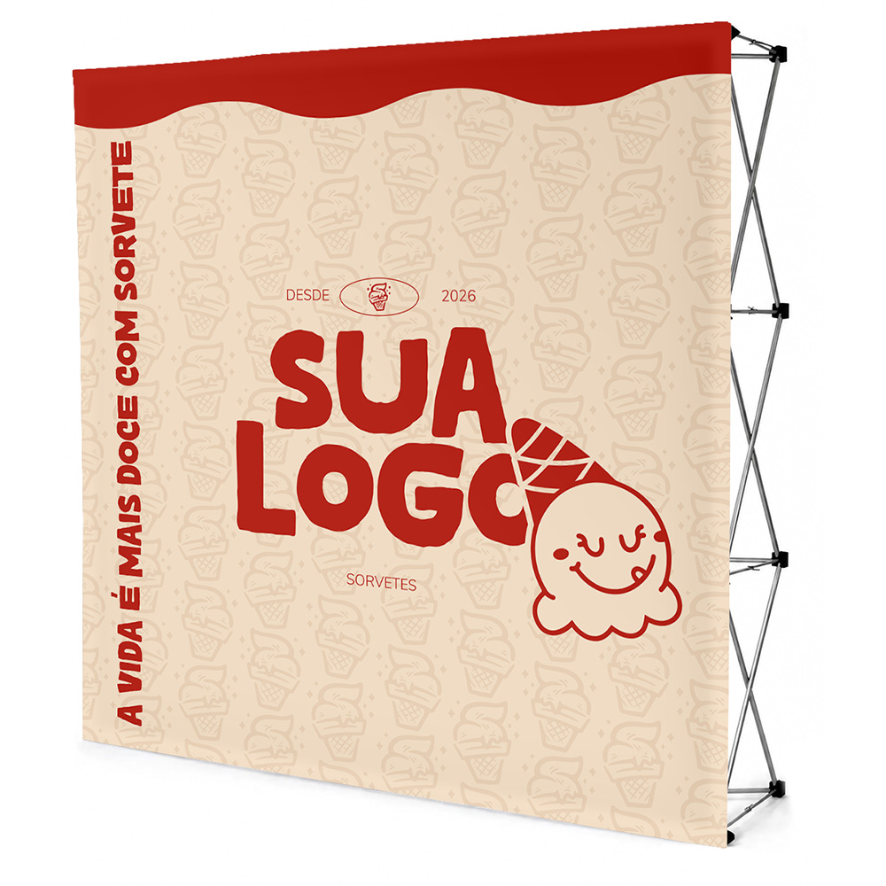 Backdrop Pop Up Retrátil Combo De Estrutura Com Personalização