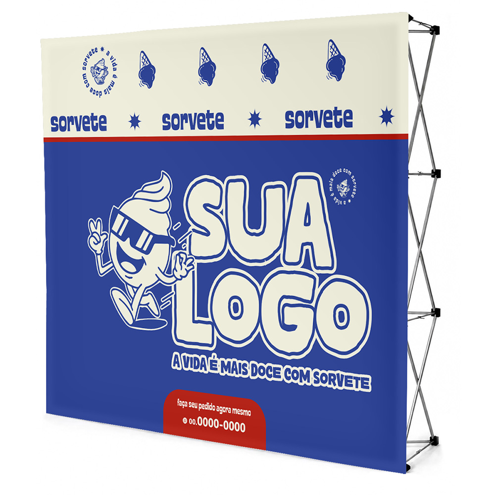 Backdrop Pop Up Retrátil Combo De Estrutura Com Personalização