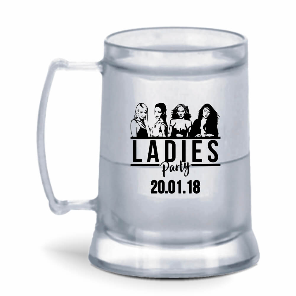 Caneca de 300ml na cor Cristal com Gel Incolor de cor Incolor