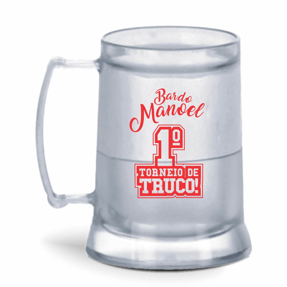 Caneca de 300ml na cor Cristal com Gel Incolor de cor Incolor