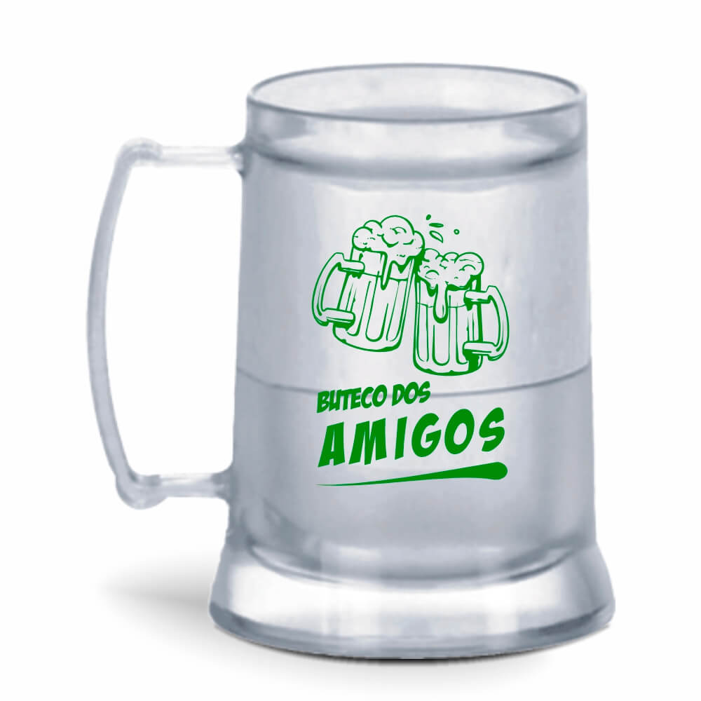Caneca de 300ml na cor Cristal com Gel Incolor de cor Incolor