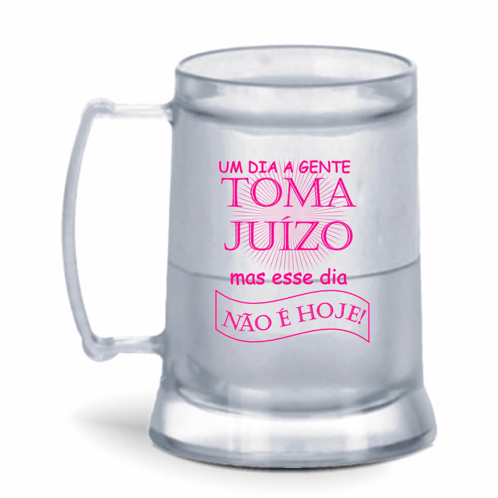 Caneca de 300ml na cor Cristal com Gel Incolor de cor Incolor