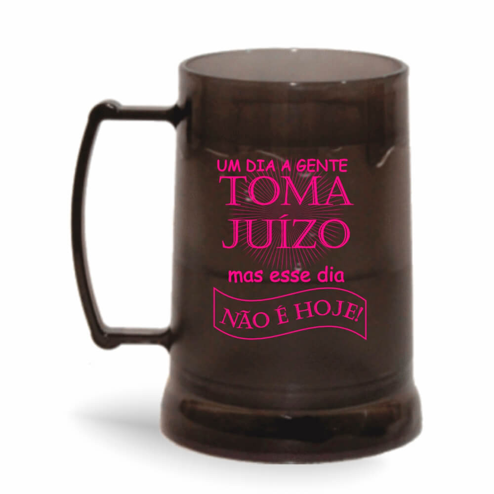 Caneca Transparente Colirida Fumê com Gel Incolor