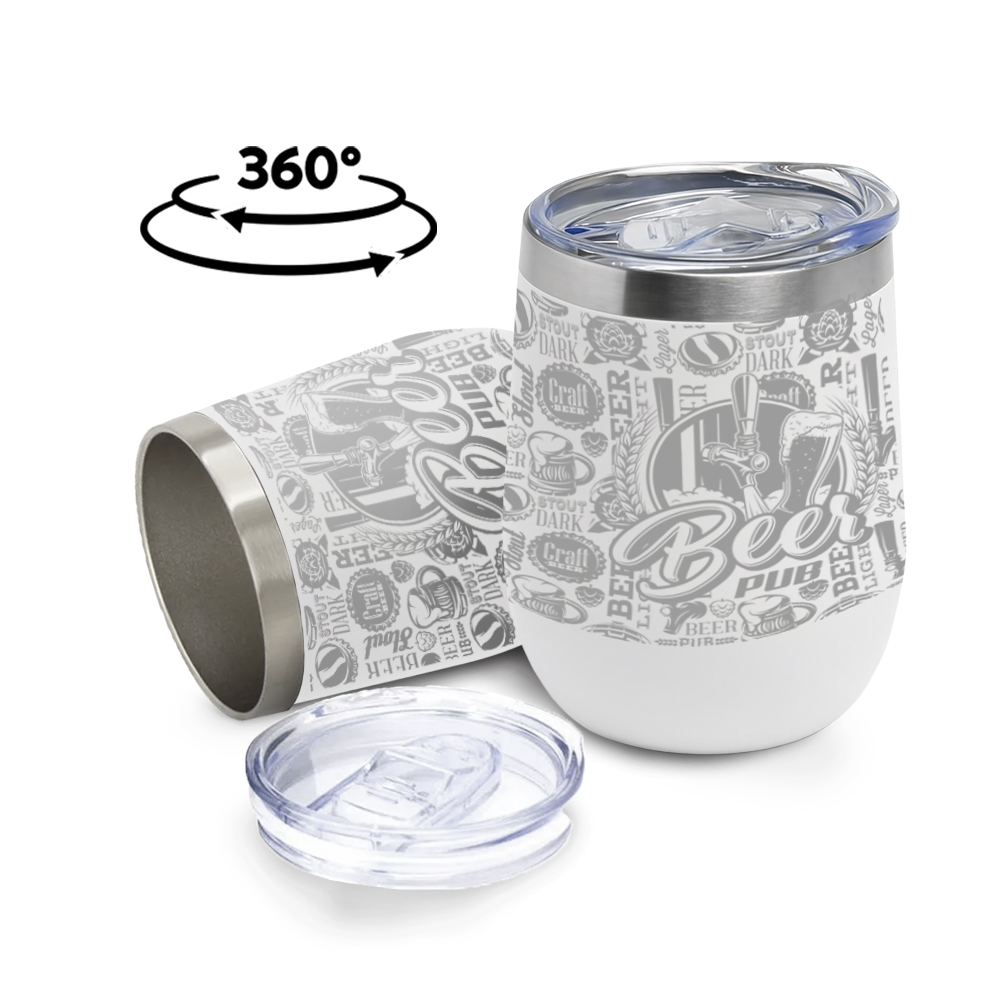 Copo Térmico Modelo Cuia 360ml Branco