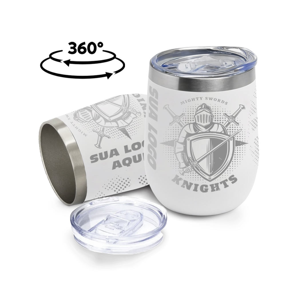 Copo Térmico Modelo Cuia 360ml Branco