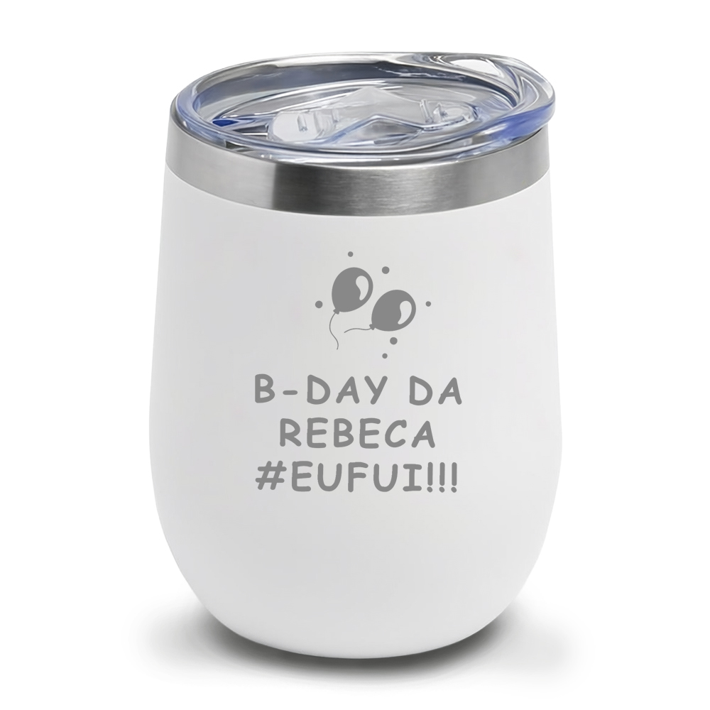 Copo Térmico Modelo Cuia 360ml Branco