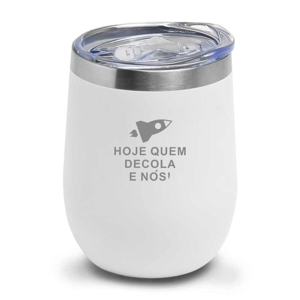 Copo Térmico Modelo Cuia 360ml Branco