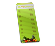 Cardápios Personalizados Pvc 0,50mm Premium Branco (106x364mm)
