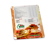 Cardápios Personalizados Pvc 0,50mm Premium Branco (182x318mm)