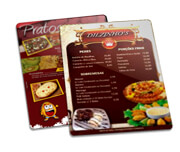 Cardápios Personalizados Pvc 0,50mm Premium Branco (182x318mm)