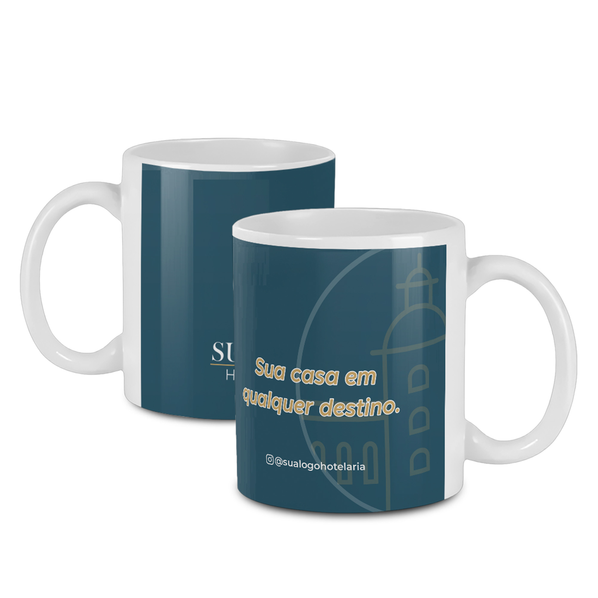 Canecas De Porcelana Simples 325ml (Branca)