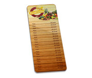 Cardápios Personalizados Plastificados Plástico Compacto 0,05mm (150x445mm)