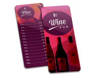Cardápios Personalizados Plastificados Plástico Compacto 0,05mm (150x445mm)