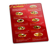 Cardápios Personalizados Plastificados Plástico Compacto 0,05mm (300x420mm)