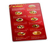 Cardápios Personalizados Plastificados Plástico Compacto 0,05mm (300x420mm)