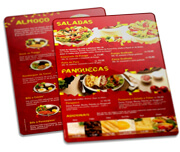 Cardápios Personalizados Plastificados Plástico Compacto 0,05mm (300x420mm)