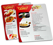 Cardápios Personalizados Plastificados Plástico Compacto 0,05mm (300x420mm)