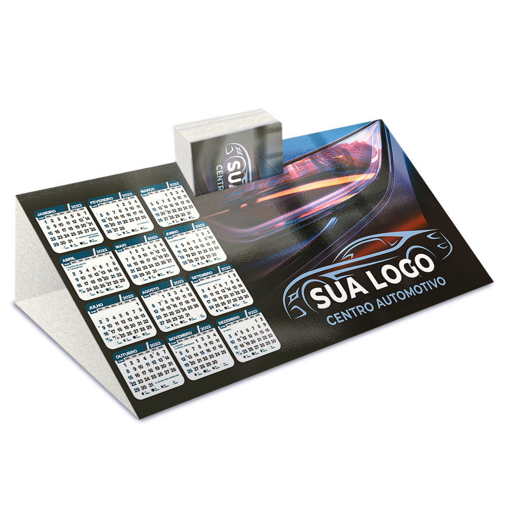 Calendário De Mesa Porta Cartões Simples Supremo Digital 255g
