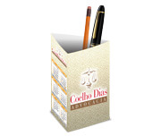 Calendário De Mesa Porta Canetas Vertical Couchê 300g Sem Verniz