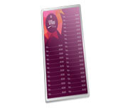 Cardápios Personalizados Plastificados Plastificação Rígida 0,10mm Couchê 150g (105x300mm)