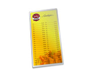 Cardápios Personalizados Plastificados Plastificação Rígida 0,10mm Couchê 150g (150x445mm)