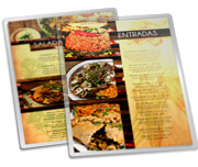 Cardápios Personalizados Plastificados Plastificação Rígida 0,10mm Couchê 150g (300x420mm)