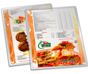 Cardápios Personalizados Plastificados Plastificação Rígida 0,10mm Couchê 150g (300x420mm)
