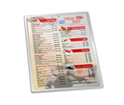 Cardápios Personalizados Plastificados Plastificação Rígida 0,10mm Couchê 150g (210x300mm)