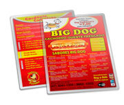 Cardápios Personalizados Plastificados Plastificação Rígida 0,10mm Couchê 150g (210x300mm)