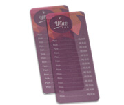 Cardápios Personalizados Pvc 0,30mm Translúcido Tinta Branca (115x310mm)