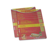 Cardápios Personalizados Pvc 0,30mm Translúcido Tinta Branca (150x210mm)