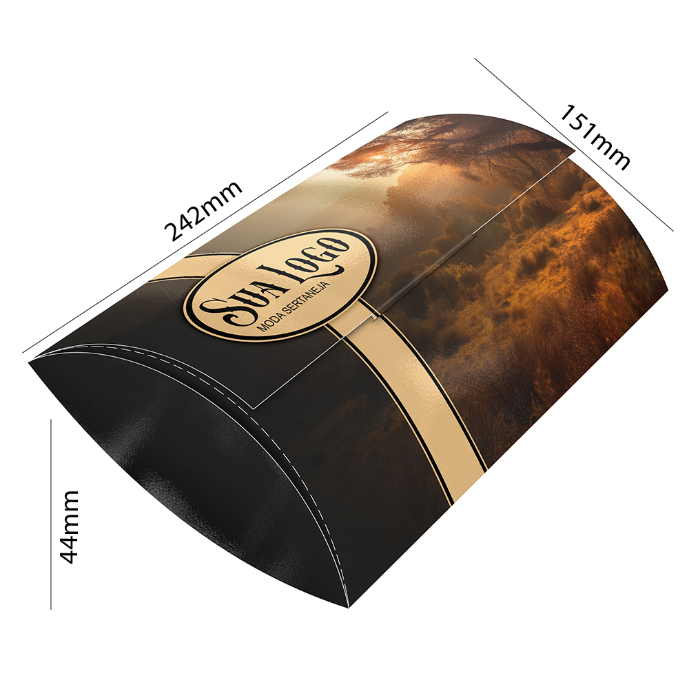 Caixa Para Roupas Couchê 300g Verniz Uv Total Frente