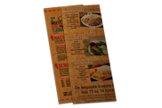 Cardápios Personalizados 4 Páginas Com Dobra Papel Kraft 250g (210x300mm)