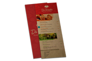 Cardápios Personalizados 4 Páginas Com Dobra Papel Kraft 250g (210x300mm)