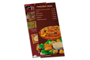 Cardápios Personalizados 4 Páginas Com Dobra Papel Kraft 250g (210x300mm)