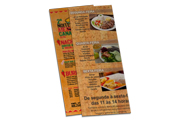 Cardápios Personalizados 4 Páginas Com Dobra Reciclato 240g (210x300mm)