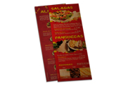 Cardápios Personalizados 4 Páginas Com Dobra Papel Kraft 250g (210x300mm)